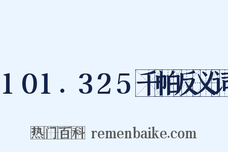 101.325千帕反义词是什么意思的图片